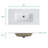 Integrated White Ceramic Basin, Drain Assembly NOT Included