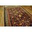 Tapis bleu en laine noué à la main à motif floral antique des années 1920
