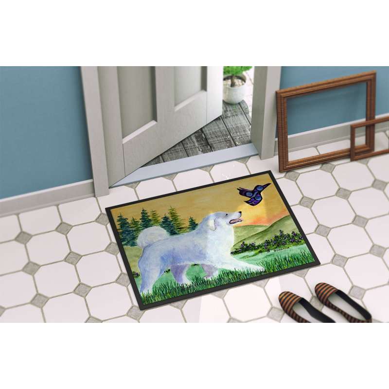 Tapis de porte d’intérieur anti-dérapant great pyrenees, Rectangle 2 pi x 3 pi