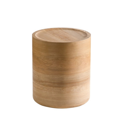 Table d'appoint ronde en bois naturel