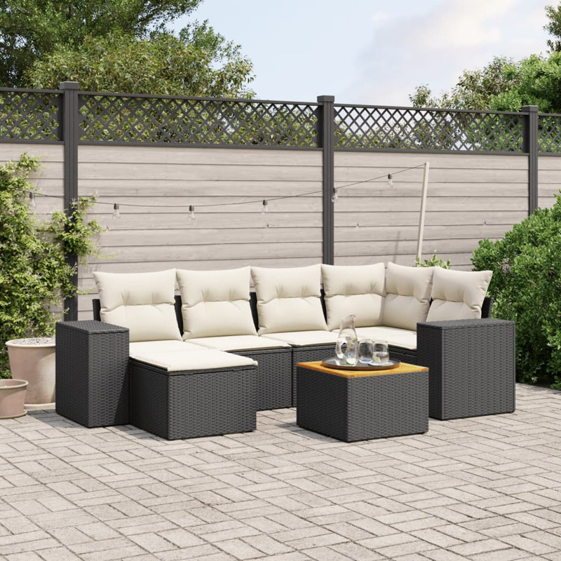 Vidaxl Garden Sofa Set  PE Rattan Large Modular Garden Sofa Set