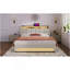 Grand lit plateforme tapissier avec système de rangement hydraulique, charge DEL et USB, naturel (sans matelas)-1226195151-1226195137