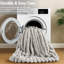 Édredon 3 pièces en fausse fourrure double / grand, gris, devant lisse, rembourrage respirant, taie décorative superposée grise ultra-douce avec surface texturée moelleuse, facile à laver-129129183