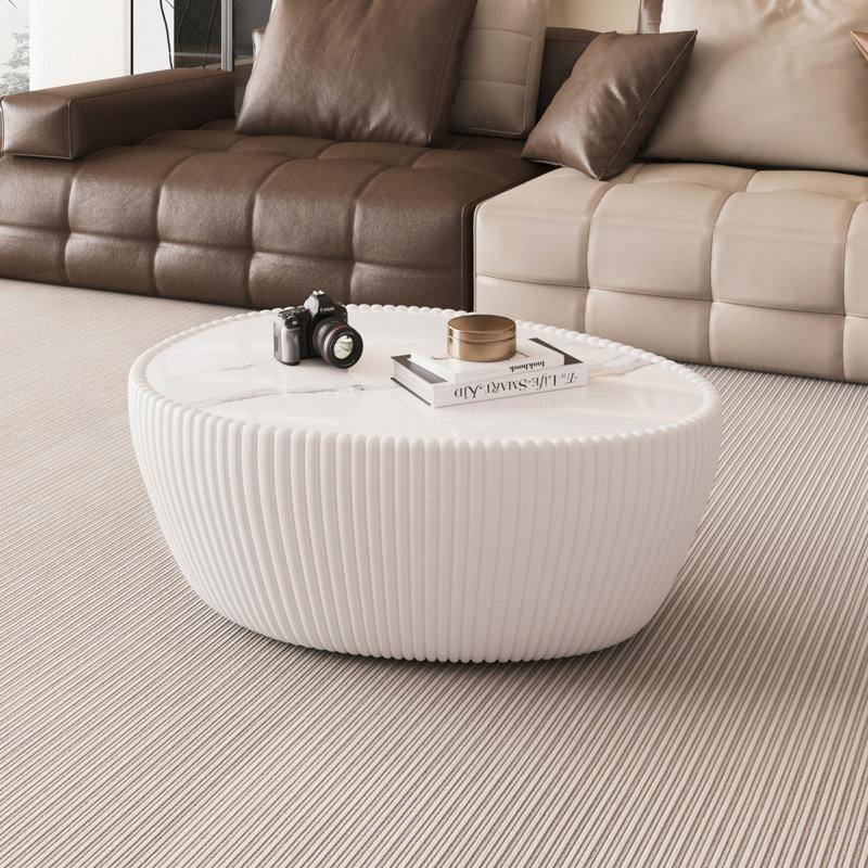 Table basse moderne pour salon, Blanc