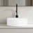 14.57 In. Vessel Above Round Ceramic Art Bathroom Sink In Milk White