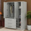 Armoire penderie 4 portes avec tiroirs de rangement-2004764606