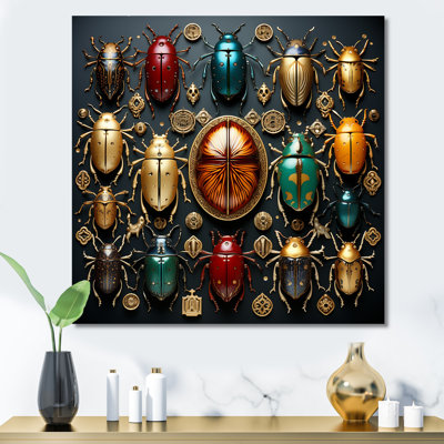 Colourful Mystical Beetles - Insects & Bugs Wall Art