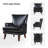 Awad Vegan Leather Wingback Armchair-440105502