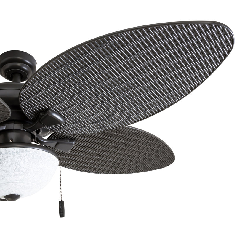 Bronze 52-Inch Tropical Indoor/Outdoor Ceiling Fan with LED Light
