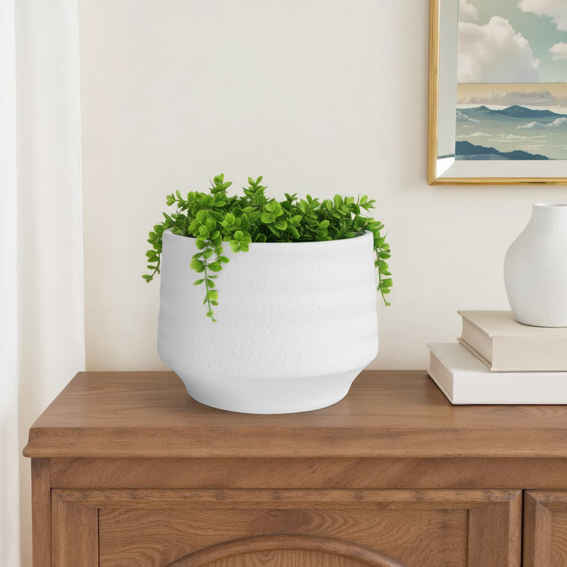 Canella Handmade Concrete Pot Planter, 8" H x 10" W x 10" D