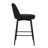 2Pcs Counter Height Swivel Bar Stools, Upholstered With And Metal Legs, 25.6" Seat Height, Right Option For Kitchen Island & Pub, Black Linen Stools Of 2 - Back Legs Pub Dining Area-554041485