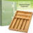 Bamboo Drawer Organizer - Expandable Silverware Organiz...