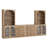 6-Piece Modular TV Stand Set Jagger Series 1C2F, Camel-1046299685