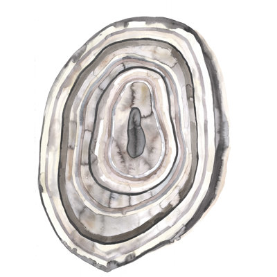Watercolor Rings Beige Grey - reproduction d'art sur toile tendue