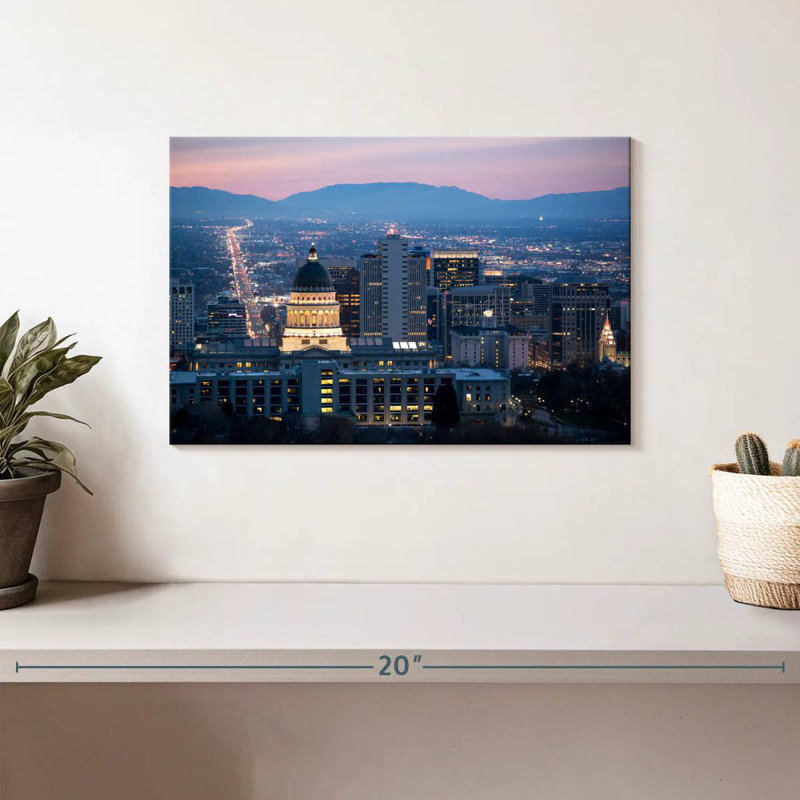 Salt Lake City At Dawn, H 8 po x l 12 po