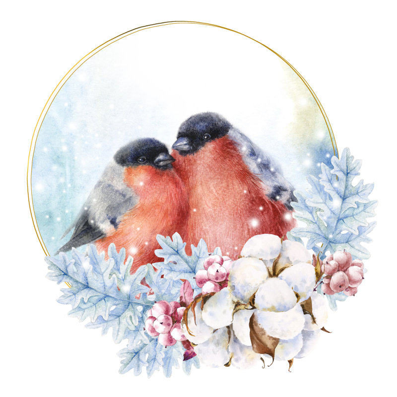 Watercolour Illustration by Dasha Golovkina - Wrapped Canvas Print, 122cm H x 122cm W x 3.8cm D