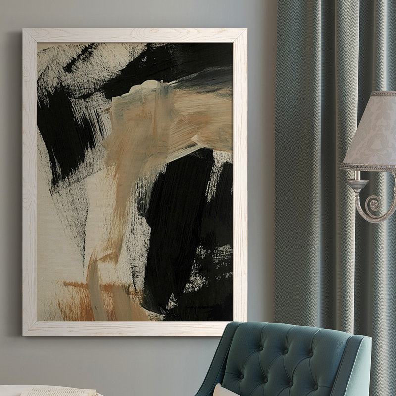 Baked Paintstrokes IV - Reproduction d'un cadre photo unique sur toile, H 43,5 po x l 31,5 po x P 1 po, Blanc