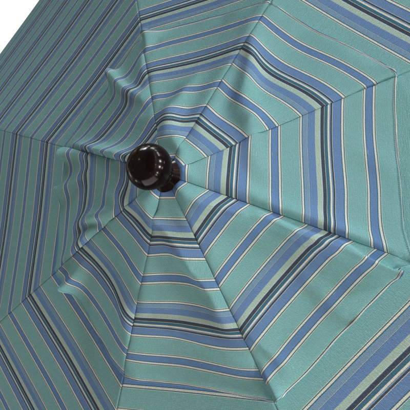 Parasol de marché 11 pi Benney, Sunbrella® Dolce à rayures oasis