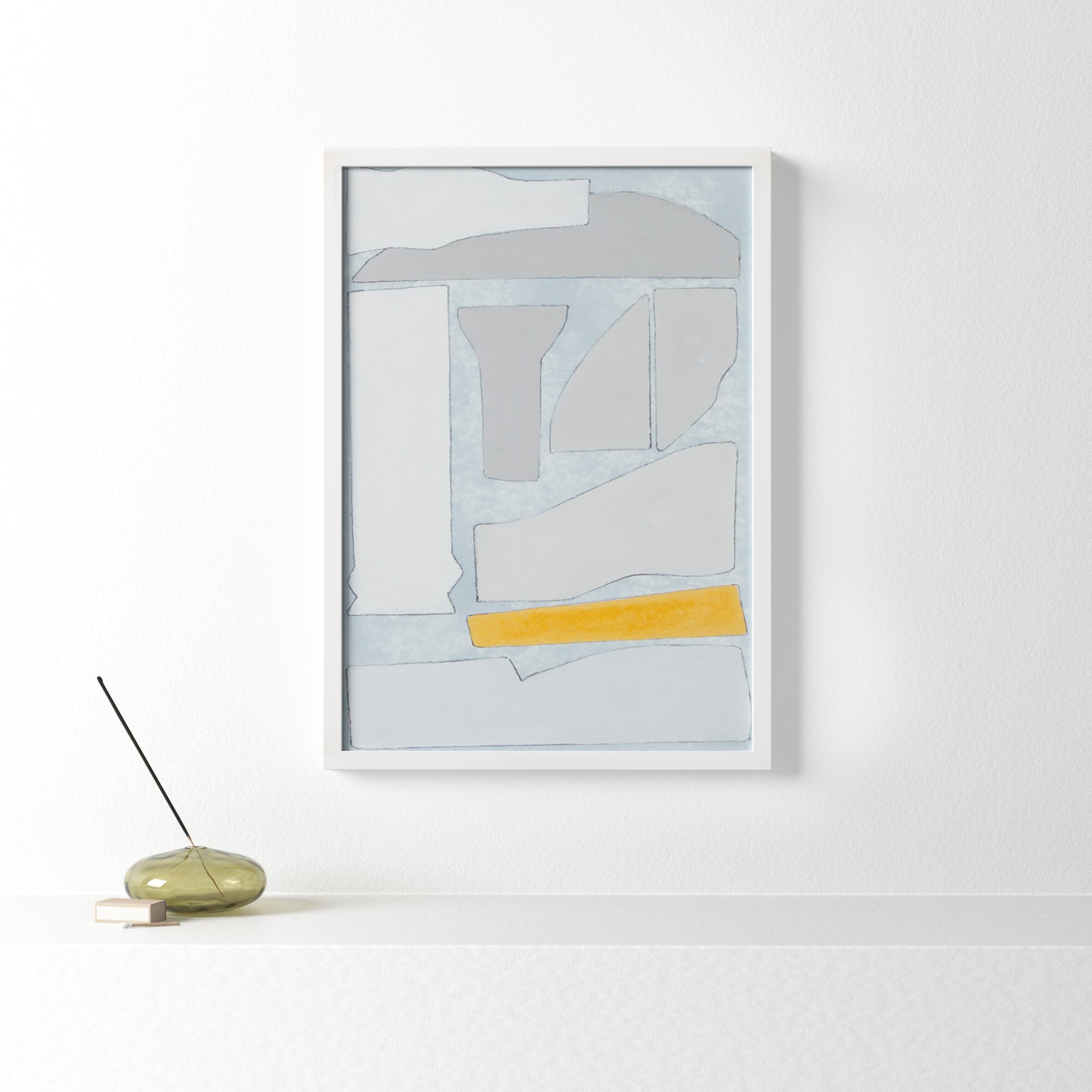 Elements Of The Chateau II by Rob Delamater, White, 41" H x 29" W x 1" D