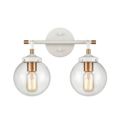 Éclairage pour salle de bain 2 lumières Corbridge - blanc mat 15 po