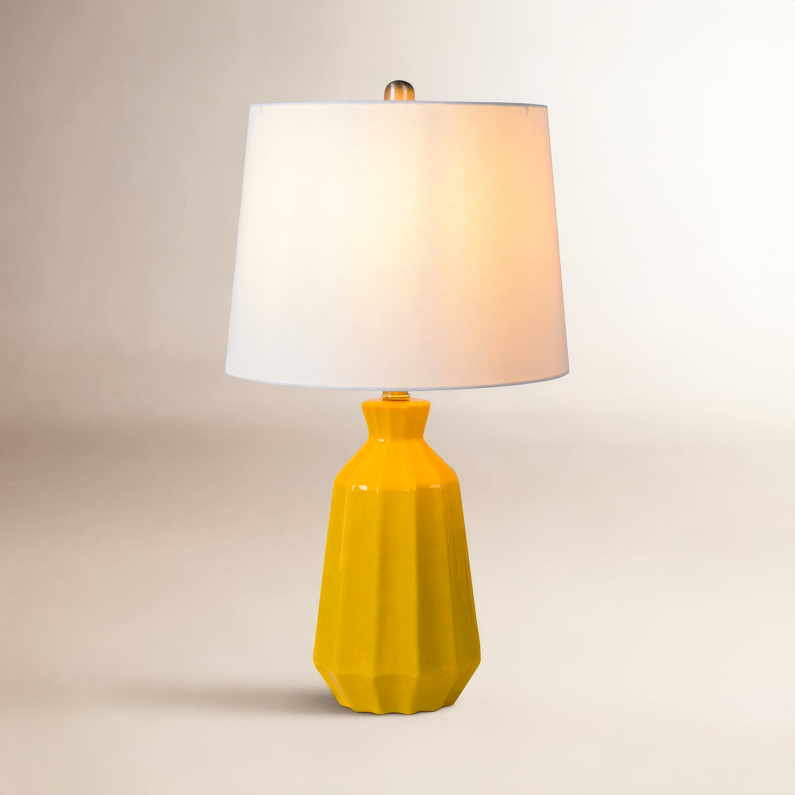 Jeanette Ceramic Table Lamp, Yellow