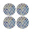 Chevron Opulence Vegan Leather Round Coasters-449552566