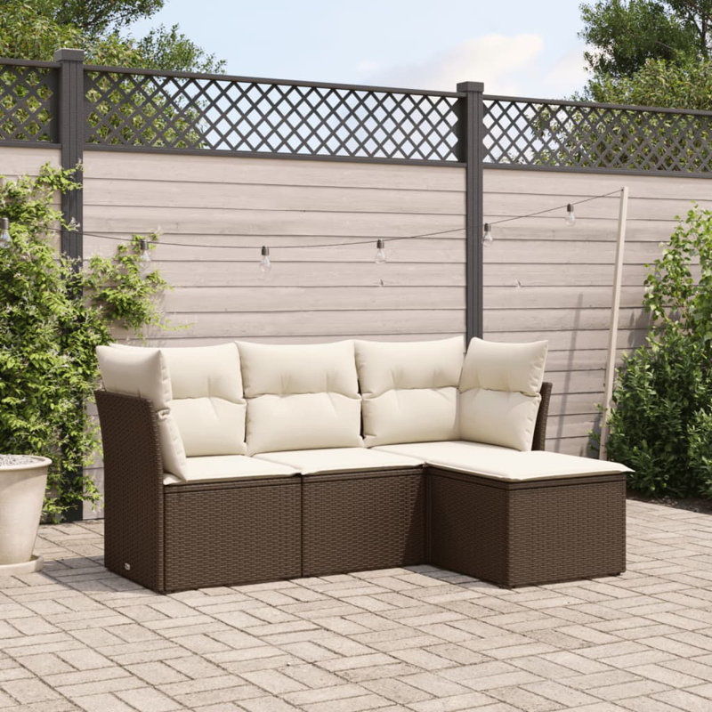 Ensemble de canapé de jardin modulaire en rotin PE Vidaxl
