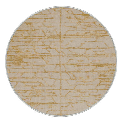 Machine Washable Abstract Beige Area Rug