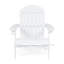Chaise en bois blanc pour terrasse de patio près de la piscine, fonction pliante et porte-gobelets, 30,22 po de profondeur, 36,26 po de largeur, 35,27 po de hauteur, 22,75 lb