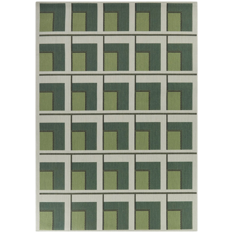 Tapis tissé à la machine Kamran , Rectangle 5 pi 3 po x 7 pi