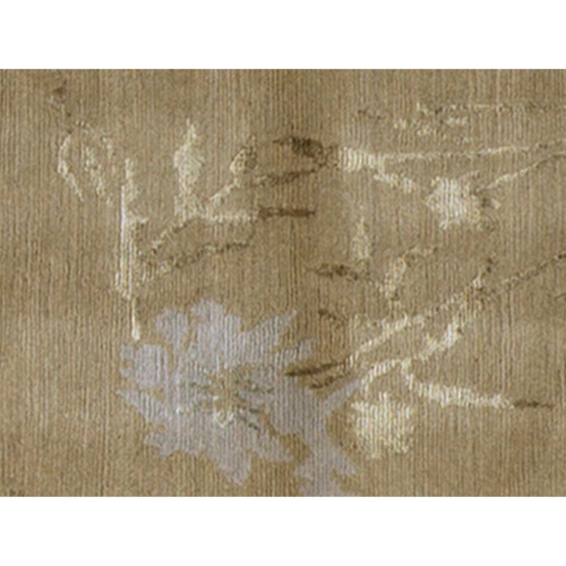 Hand Knotted Area Rug in Straw And Mocha
