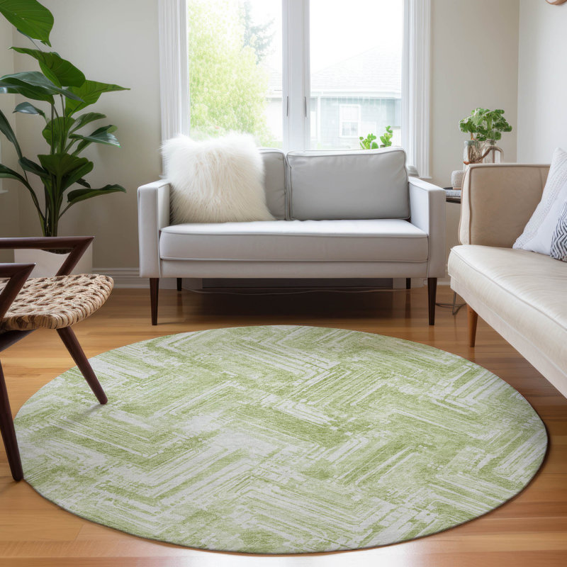Abstract Indoor / Outdoor Rug, Round 8'