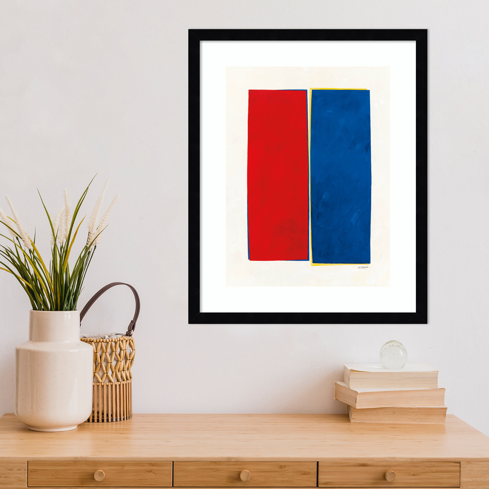 Lealia "Monolithic II" Print, Black Framed, 21" H x 17" W