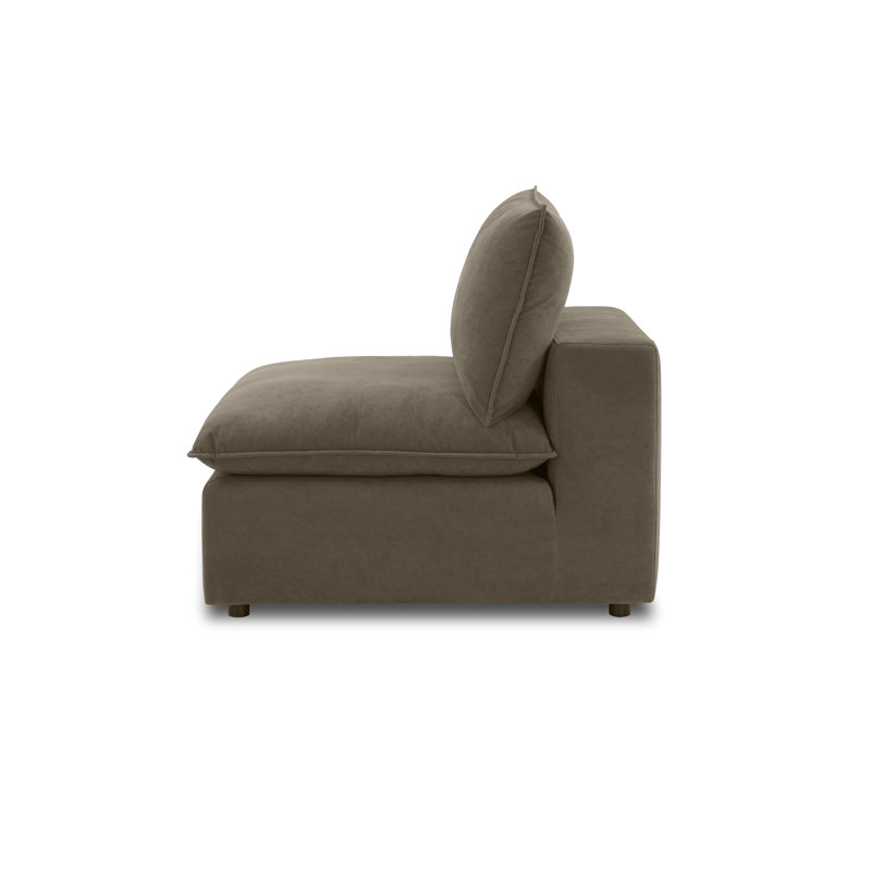 Hadleigh Chocolate Brown Velvet Armless Chair