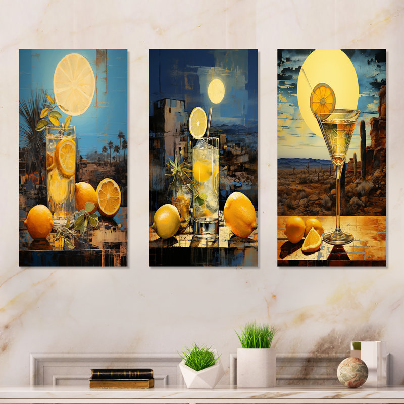 Téquila, crépuscule, horizon mexicain, H 28 po x l 36 po, Toile tendue