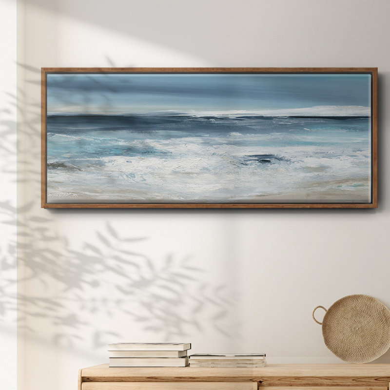 Long Beach- Framed Canvas, 8" H x 20" W