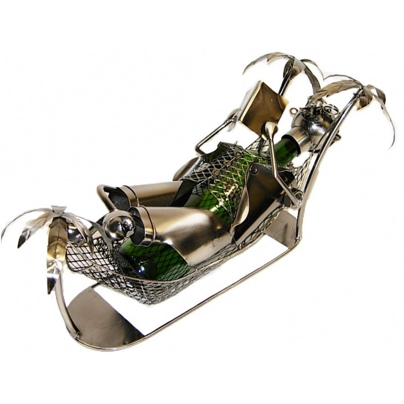 Tabletop Wine Bottle Rack in Silver