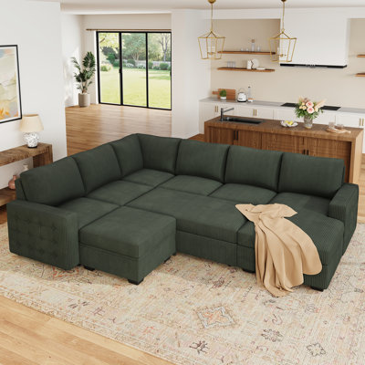 Brunella Corduroy Sleeper Sectional