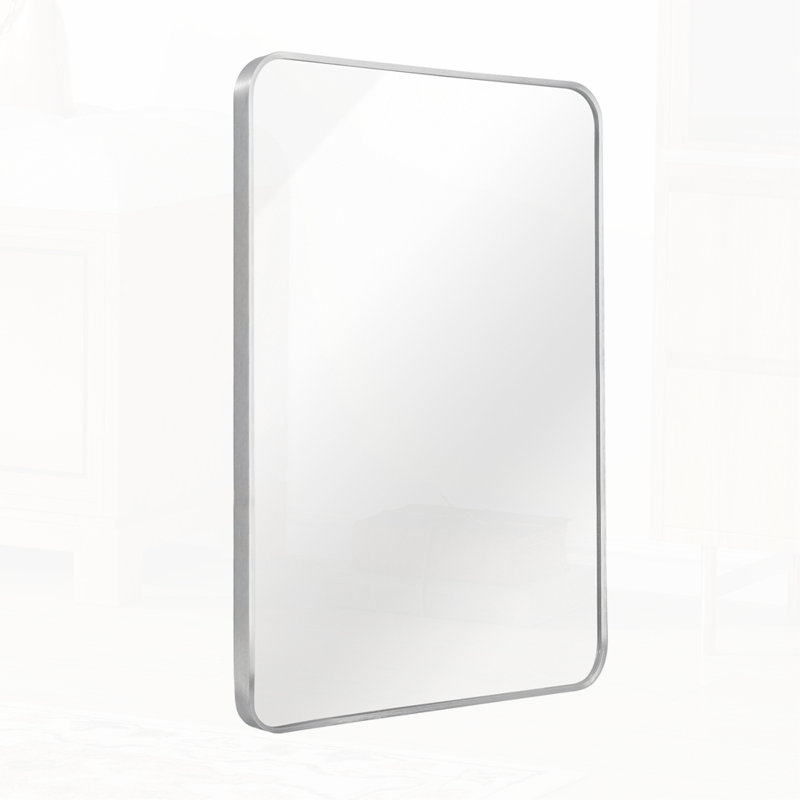 Miroir de salle de bain, 36 po x 24 po, Argent argent
