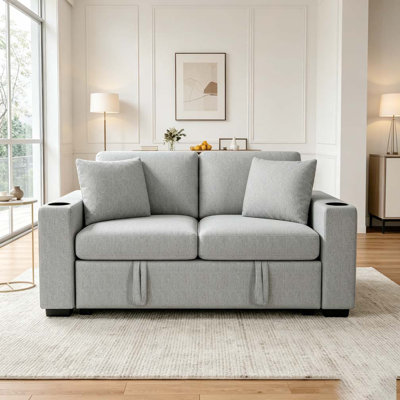 60.6" Modern Loveseat Sofa Pull-out Sofa Bed Sofa Couch 2-seater Sofa Chai
