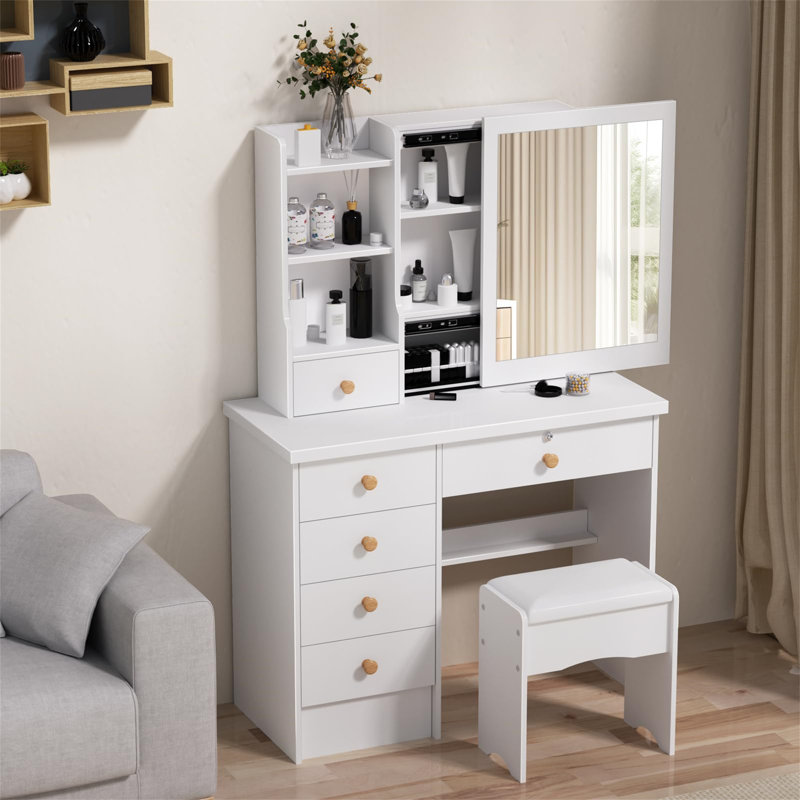 Calim Dressing Table with Mirror