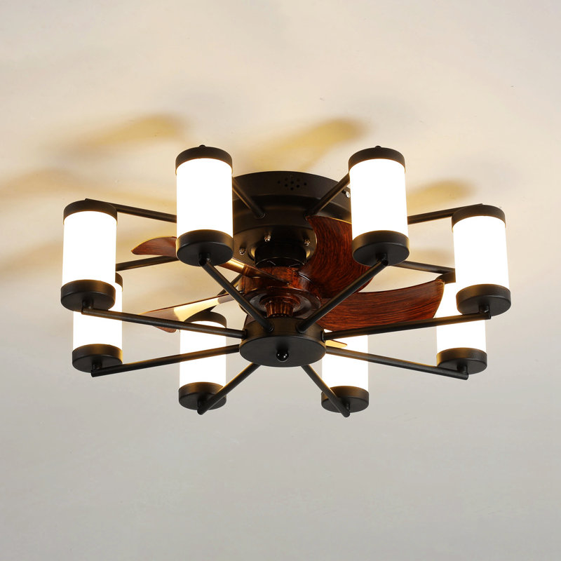 Ventilateur de plafond 21,7 po avec lumières DEL Jackquelin