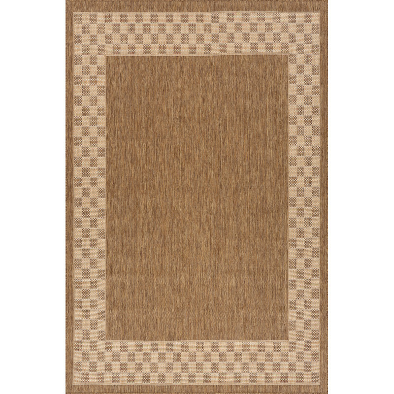 Tapis intérieur / extérieur Larelle, Naturel/ivoire, Rectangle 9 pi 6 po x 12 pi