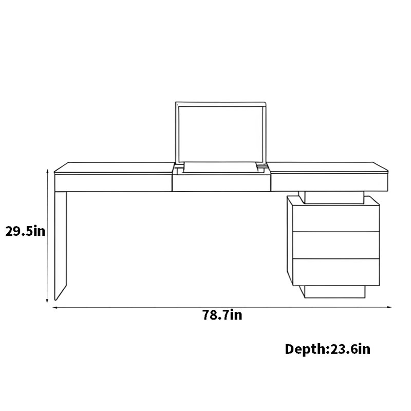Light Luxury Bedroom Dresser, Smoky