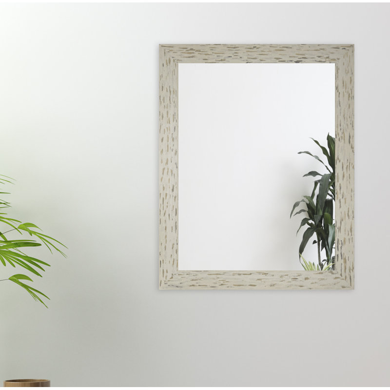 Miroir de salle de bain Uecker, Crème/brun, H 32 po x l 26 po
