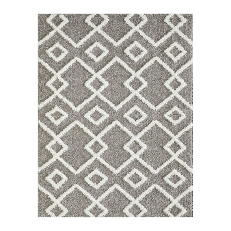 Huong Performance Geometric Indoor Rug, Rectangle 5'3" x 7'3"