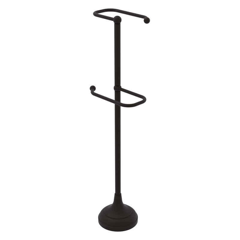 Porte-papier hygiénique sur pied 2 rouleaux, Bronze huilé