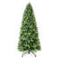 Arbre de Noël de 9 pi avec 2435 pointes mixtes en PE et branches, conception à charnières pour une installation rapide, assemblage de support robuste, métal lourd