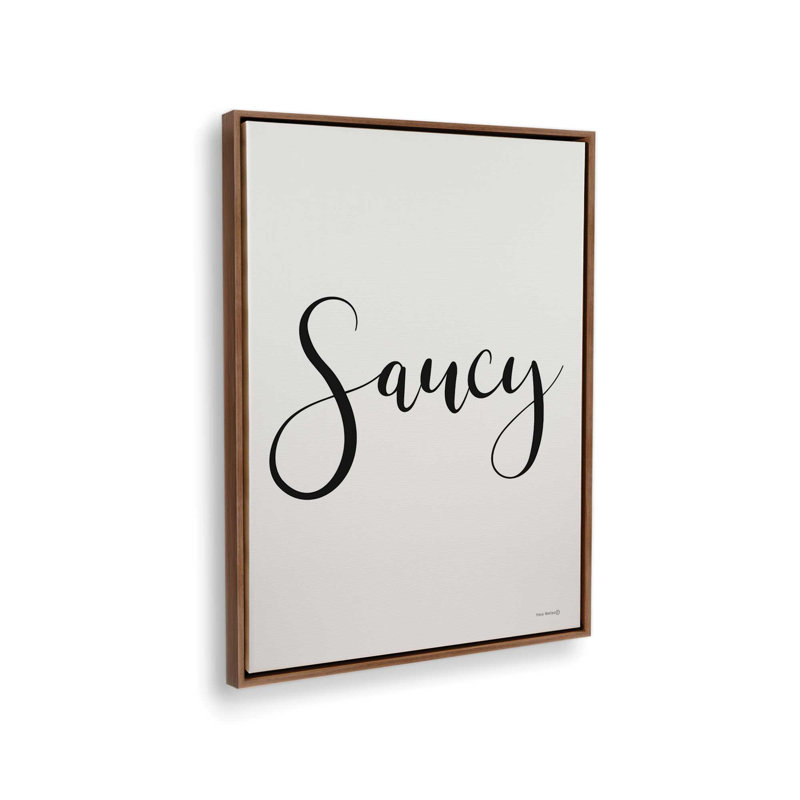 «Saucy» par Yass Naffas Designs, reproduction d'art, L 30 x H 40, Brun, Toile avec cadre