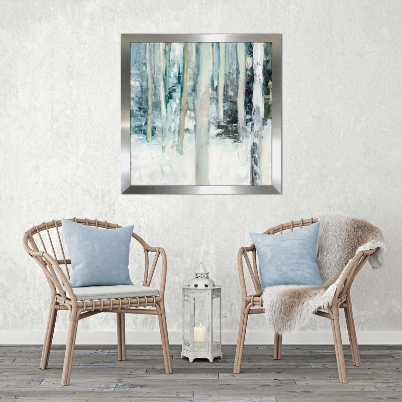 " Winter Woods I ", 21.5" H x 21.5" W x 0.75" D, Silver Framed